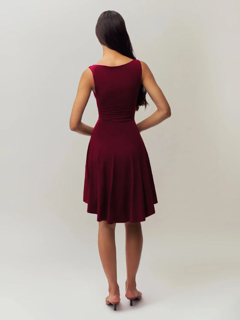high-low-round-neck-sleeveless-dress OhSoStyled - Sophia's Style in Brown-11